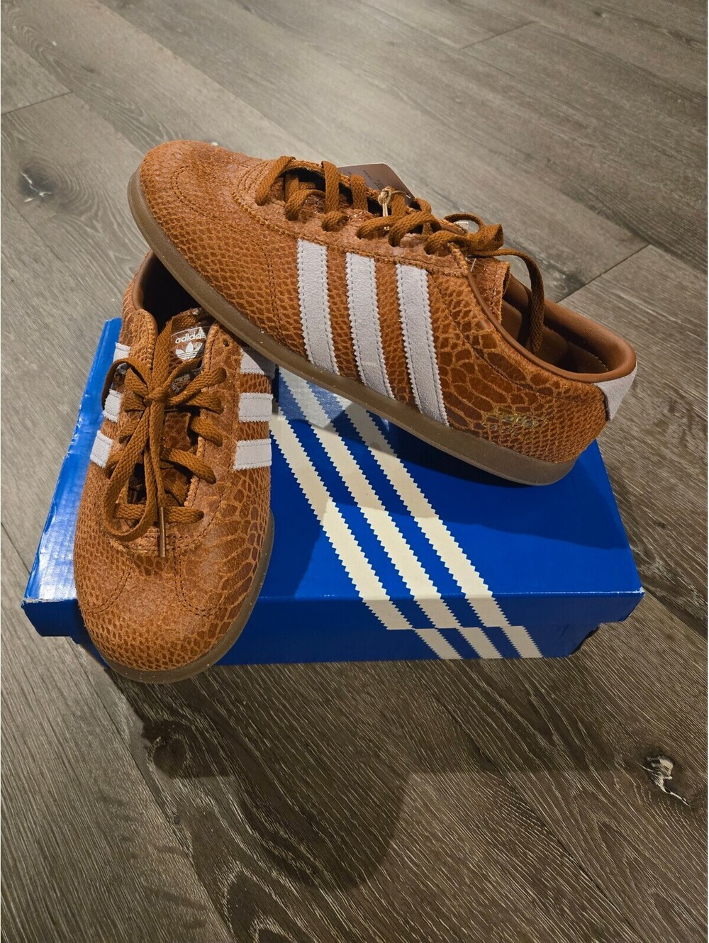 adidas Gazelle Lo Pro KI3578 Womens 6.5 Dusky Bronze Brown Gum New Box